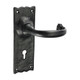 TIMCO Traditional Lever Lock Handles - Antique Black - 155 x 54mm