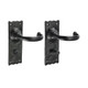 TIMCO Traditional Bathroom Lock Handle - Antique Black - 155 x 54mm