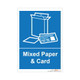 Mixed Paper & Card - Blue - Self Adhesive Sticker