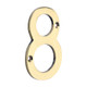 TIMCO Door Numeral 8 - Polished Brass - 75mm