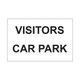 Visitors car park - 300mm x 200mm - 1mm Rigid Plastic Sign