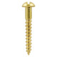 Solid Brass Timber Screws - SLOT - Round