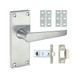 TIMCO Victorian Straight Latch Door Pack - Satin Chrome - Mixed
