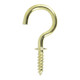 Cup Hooks - Round - Electro Brass