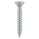 Twin-Threaded Woodscrews - PZ - Double Countersunk - Zinc