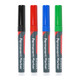 TIMCO Builders Permanent Markers - Fine Tip - Mixed Colours - Fine Tipm- Box of 4