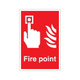 Fire point 200mm x 300mm - 1mm Rigid Plastic Sign