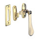 TIMCO Hook & Mortice Plate Casement Fastener - Polished Brass - 54 x 19mm