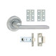 TIMCO Radmore Lever On Rose Door Pack - Satin Chrome - Mixed