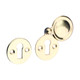 TIMCO Pair of Traditional Pattern Escutcheon - Polished Brass - 32mm