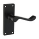 TIMCO Victorian Scroll Latch Handle - Matt Black - 114 x 42mm