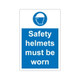 Safety helmets must be worn Sign
