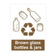 Brown glass bottles and jars
