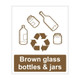 Brown glass bottles and jars
