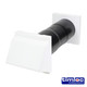 TIMLOC Aero Core Through Wall Vent Set with Cowl and Baffle - White - ACV7CWH - 127 x 350mm