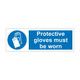 Protective Gloves must be worn Sign