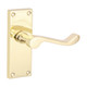TIMCO Victorian Scroll Latch Handles - Polished Brass - 114 x 42mm