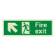 Fire Exit - Arrow Up Left Sign