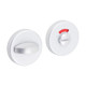 TIMCO Contractors Bathroom Thumb Turn & Release On Rose Set - Satin Anodised Aluminium - 54mm