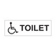 Disabled Toilets - 300mm x 100mm - 1mm Rigid Plastic Sign