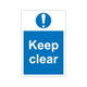 Keep clear 200mm x 300mm - 1mm Rigid Plastic Sign