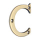 TIMCO Door Letter C - Polished Brass - 65mm