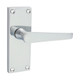 TIMCO Victorian Straight Latch Handles - Polished Chrome - 114 x 42mm