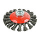 TIMCO Angle Grinder Bevel Brush - Twisted Knot Steel Wire - 100mm