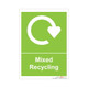 Mixed Recycling - Green - Self Adhesive Sticker