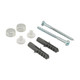 TIMCO Pan / Bidet Fixing Kit - Chrome - Pan Kit - Pack of 2