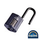 Squire Combination Padlock - Steel 2.5" Long Shackle - CP60/2.5 - 60mm