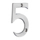 TIMCO Door Numeral 5 - Satin Chrome - 75mm
