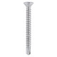 Window Fabrication Screws - Countersunk with Ribs - PH - Self-Tapping Thread - Self-Drilling Point - Martensitic Stainless Steel & Silver Organic