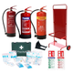 Triple Fire Trolley c/w 3 x 9L Extinguishers, Signage and 50 Person First Aid Kit 
