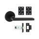 TIMCO Radmore Lever On Rose Door Pack - Matt Black - Mixed