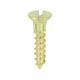 Solid Brass Timber Screws - SLOT - Countersunk