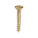 Solid Brass Timber Screws - SLOT - Countersunk