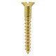Solid Brass Timber Screws - SLOT - Countersunk