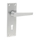 TIMCO Victorian Straight Lock Handles - Satin Chrome - 152 x 43mm