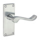 TIMCO Victorian Scroll Latch Handles - Satin Chrome - 114 x 42mm