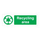 Recycling area - 600mm x 200mm - 1mm Rigid Plastic Sign