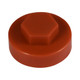 TIMCO Hex Head Cover Caps - Terracotta - 16mm - Bag of 1000