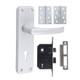 TIMCO Contractors 3L Lock Door Pack - Satin Anodised Aluminium - 154 x 40mm
