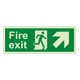 Fire Exit - Arrow Up Right Sign