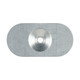 TIMCO Metal Oval Stress Plate - Galvanised - 82 x 40mm - Box of 50