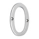 TIMCO Door Numeral 0 - Polished Chrome - 81mm