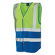 W05 Reflective Hi VIs Waistcoat - Lime / Royal Blue - (L)