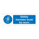 Safety harness must be worn Sign