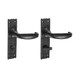 TIMCO Narrow Style Bathroom Lock Handles - Antique Black - 155 x 37mm