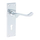 TIMCO Victorian Scroll Lock Handles - Polished Chrome - 152 x 42mm